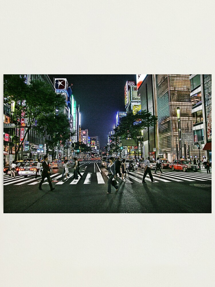 Alternate view of Tokyo - Ginza Crossing Photographic Print