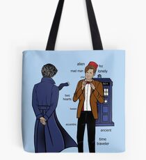 Sherlock meets the Doctor Tote Bag