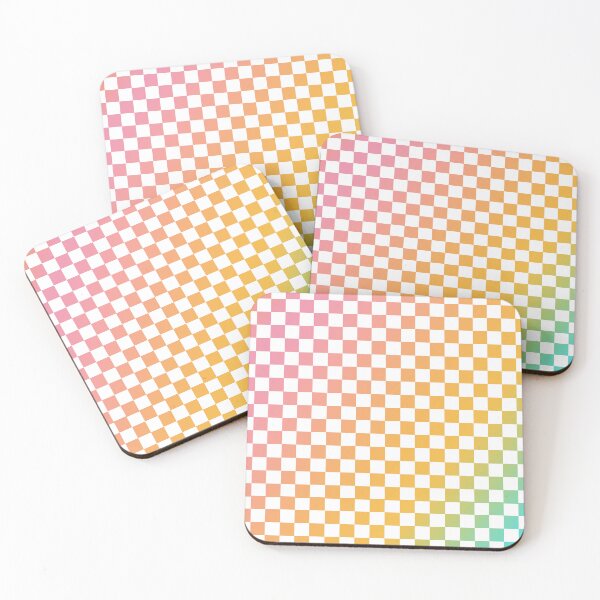 Item preview, colorful rainbow checks checkered checkerboard aesthetic pattern background texture designed and sold by MarzStudio.