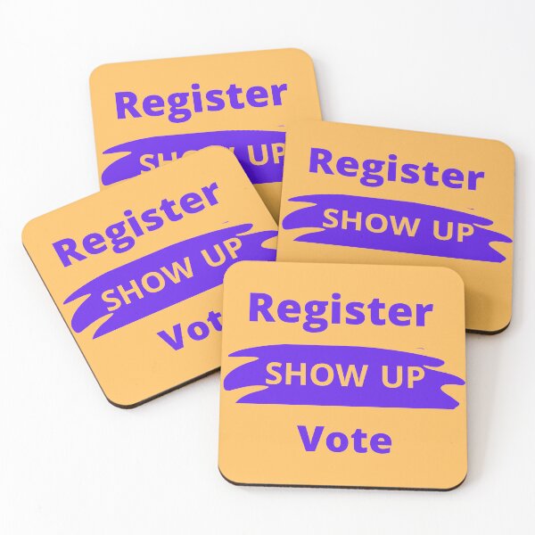 Item preview,  Register Show Up Vote Blue Letters  designed and sold by tark6.