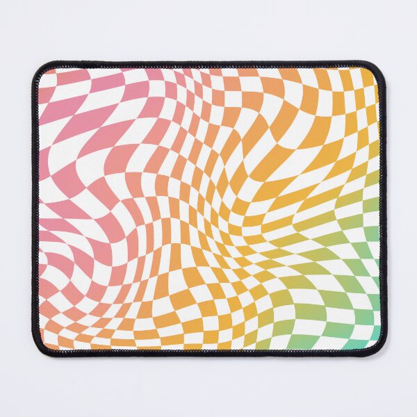 Item preview, Wavy swirl abstract colorful rainbow checks checkered checkerboard pattern background texture designed and sold by MarzStudio.