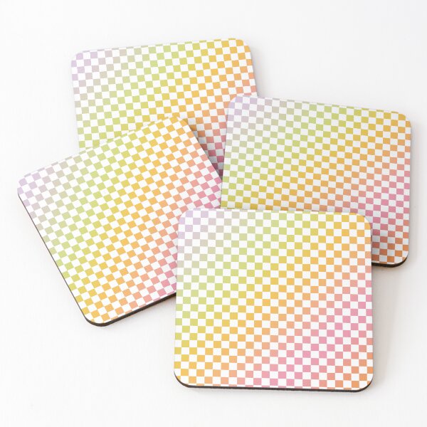 Item preview, pastel rainbow color Checker Checkerboard Minimalist aesthetic Backdrop Pattern designed and sold by MarzStudio.