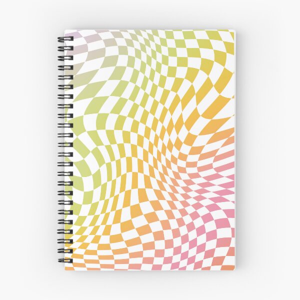 Item preview, Abstract Distorted Wavy Illusion pastel rainbow aesthetic Checker checks Checkerboard Minimalist Backdrop Pattern designed and sold by MarzStudio.