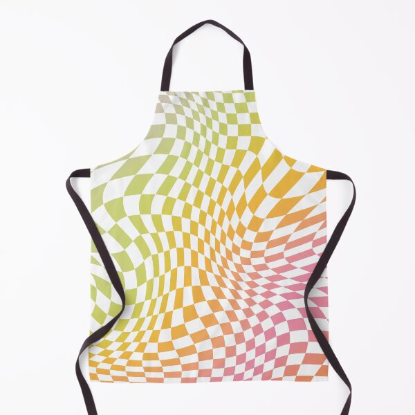 Item preview, Abstract Distorted Wavy Illusion pastel rainbow aesthetic Checker checks Checkerboard Minimalist Backdrop Pattern designed and sold by MarzStudio.