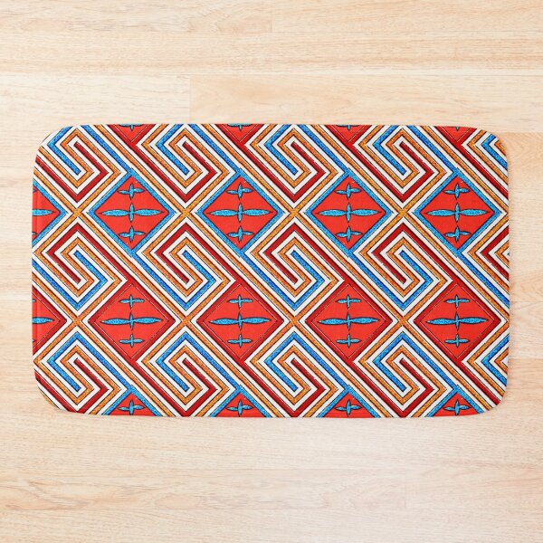 Item preview, Red and Blue Diagonal Linework Egyptian pattern designed and sold by RyanCaudell.