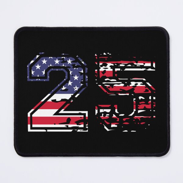 Item preview, 25 american football number USA twenty-five designed and sold by Proud Pro Gifts.