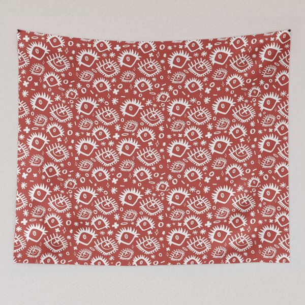 Item preview, Burnt Sienna Trippy Eye Doodle Pattern (Drawn With Sharpie) designed and sold by JynnDoesArt.