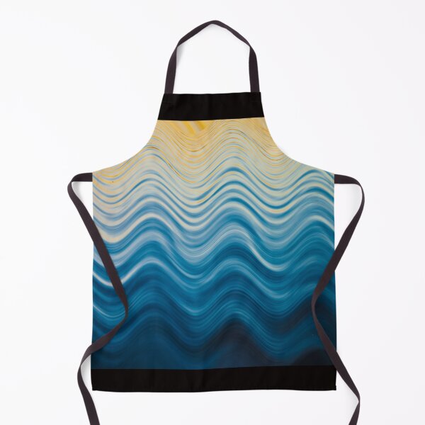 Item preview, Abstract or conceptual wavy pattern on water surface in blues and yellow designed and sold by Brian Scantlebury.