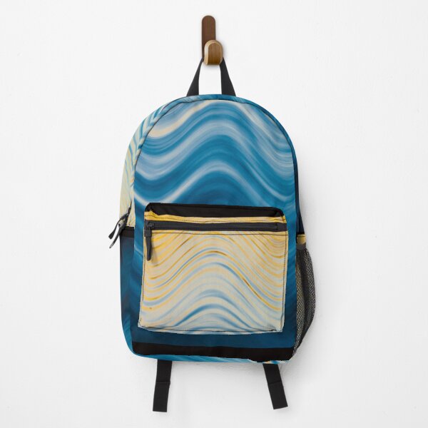 Item preview, Abstract or conceptual wavy pattern on water surface in blues and yellow designed and sold by Brian Scantlebury.