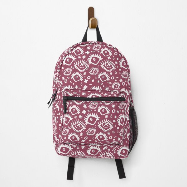 Item preview, Dark Cherry and White Trippy Eye Doodle Pattern (Drawn With Sharpie) designed and sold by JynnDoesArt.