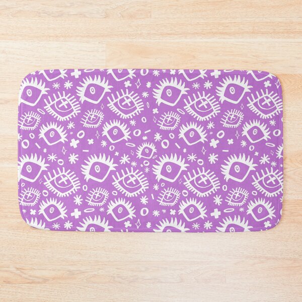Item preview, Dark Mauve and White Trippy Eye Doodle Pattern (Drawn With Sharpie) designed and sold by JynnDoesArt.