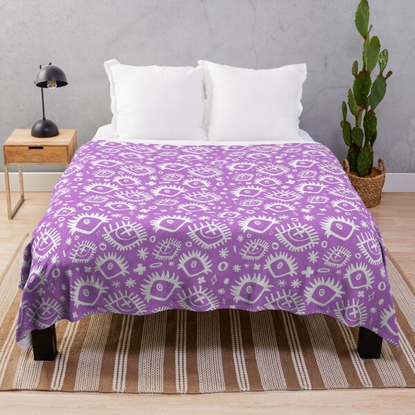 Item preview, Dark Mauve and White Trippy Eye Doodle Pattern (Drawn With Sharpie) designed and sold by JynnDoesArt.