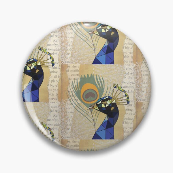 Item preview, Beautiful Old World Peacock On Parchment Paper Pattern Trending Grandmillennial Style designed and sold by H3designs.