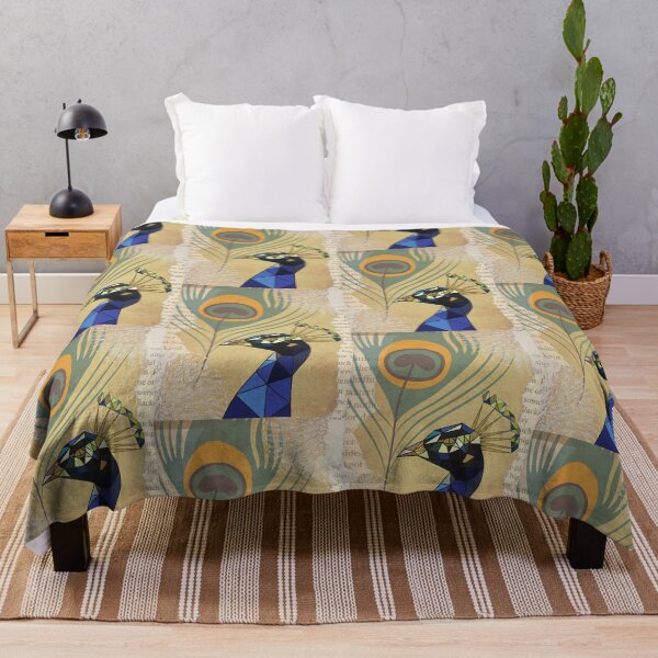 Item preview, Beautiful Old World Peacock On Parchment Paper Pattern Trending Grandmillennial Style designed and sold by H3designs.