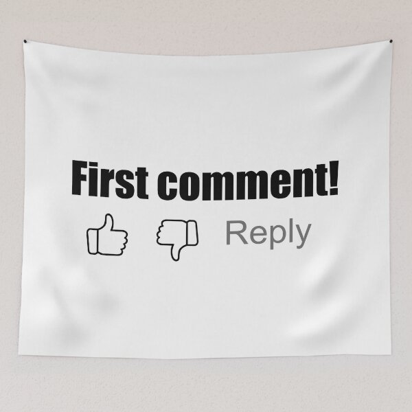 Item preview, First comment YouTube designed and sold by Papa Hecker.