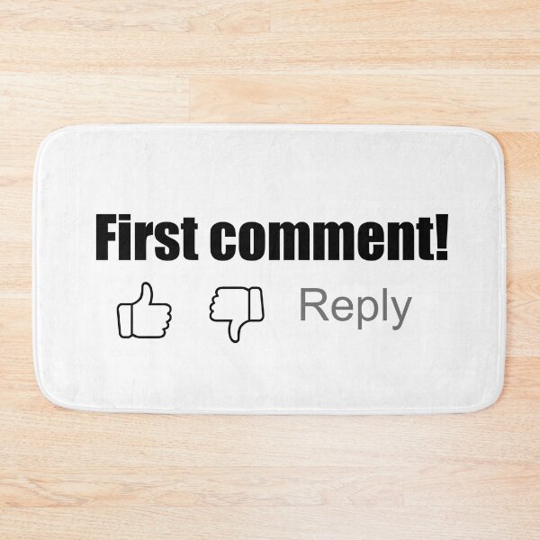 Item preview, First comment YouTube designed and sold by Papa Hecker.