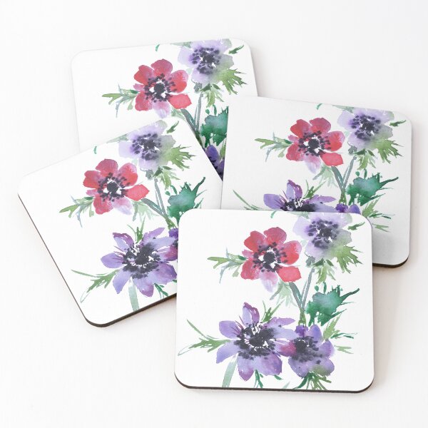 Item preview, anemones watercolor original designed and sold by Katarina Roccella.