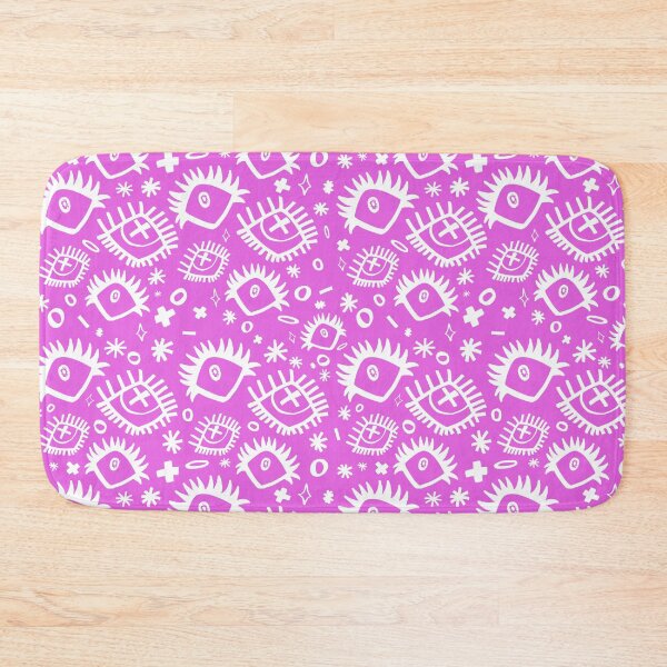 Item preview, Hot Pink and White Trippy Eye Doodle Pattern (Drawn With Sharpie) designed and sold by JynnDoesArt.