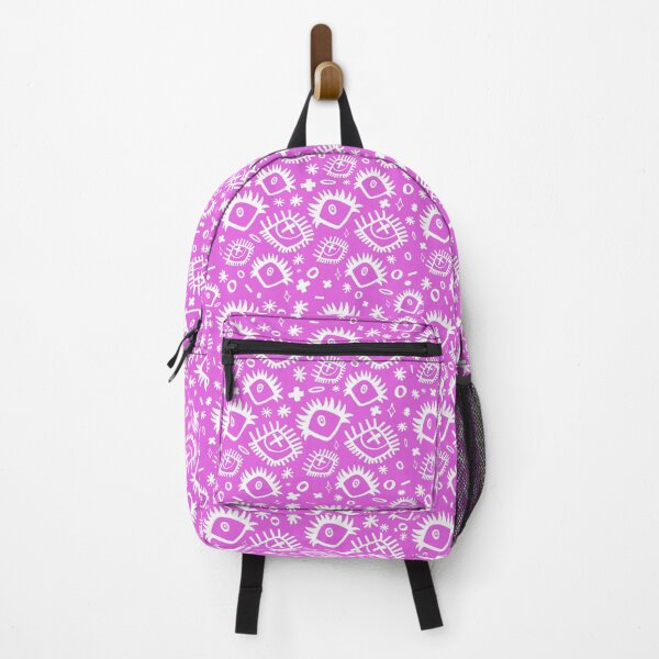 Item preview, Hot Pink and White Trippy Eye Doodle Pattern (Drawn With Sharpie) designed and sold by JynnDoesArt.