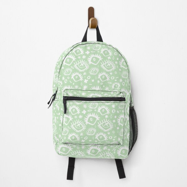 Item preview, Pistachio Green and White Trippy Eye Doodle Pattern (Drawn With Sharpie) designed and sold by JynnDoesArt.