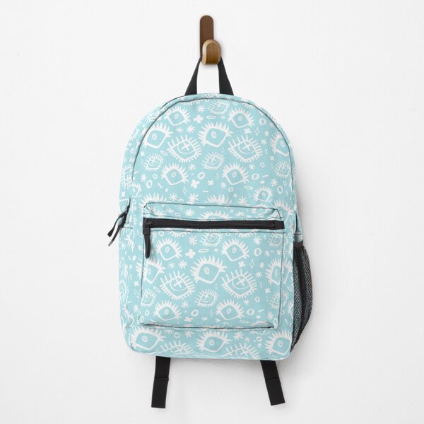Item preview, Light Blue and White Trippy Eye Doodle Pattern (Drawn With Sharpie) designed and sold by JynnDoesArt.