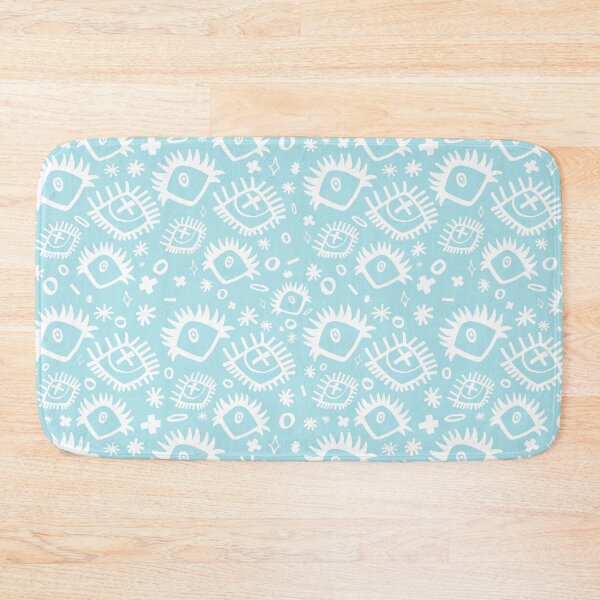 Item preview, Light Blue and White Trippy Eye Doodle Pattern (Drawn With Sharpie) designed and sold by JynnDoesArt.