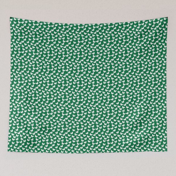 Item preview, Deep green and white butterfly print designed and sold by LittleBettyMakes.