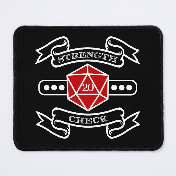 Item preview, Strength Check - 20 - White/Red designed and sold by Daggerton.