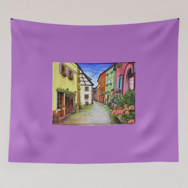 Item preview, "Somewhere in Provence" village in France painted in pastels designed and sold by Marla Kurzec.