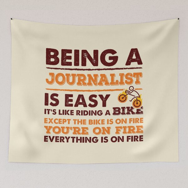 Item preview, Being A Journalist Is Easy - Funny Journalist Quote Gift Idea For Men and Womens designed and sold by Mmmm3344.