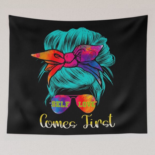 Item preview, Messy bun self love comes first-messy bun designed and sold by Designs Of all kinds.