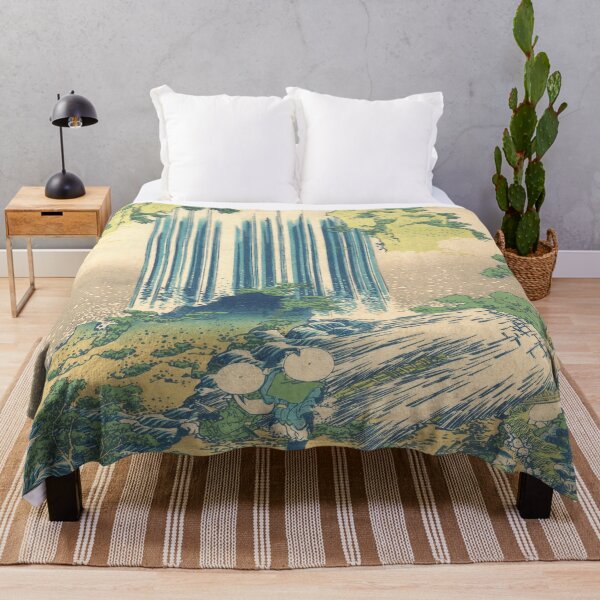 Item preview, Yoro Waterfall in Mino Province - Katsushika Hokusai Waterfall Restored Art designed and sold by molamode.