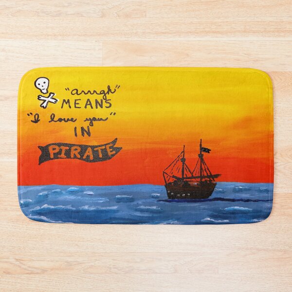 Item preview, Pirate painting "Arrrgh means I love you in Pirate". designed and sold by MoxyMermaid.