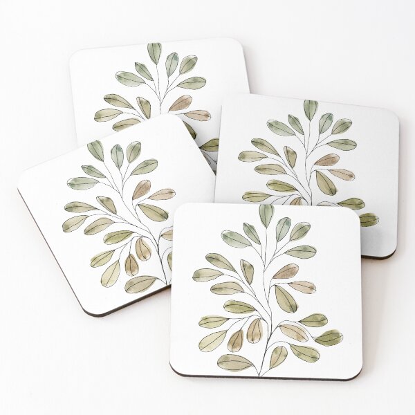Item preview, Watercolor Green Leaves Art designed and sold by ArticraftShop.