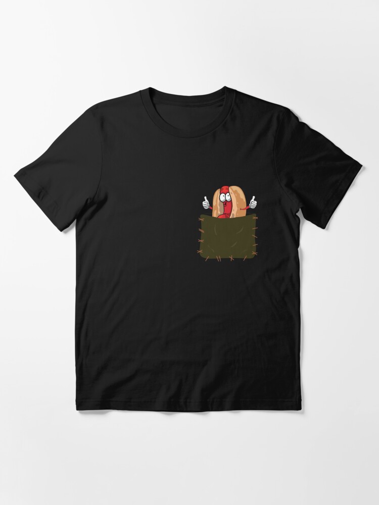 Here for the Hot Dogs Adult Heavyweight Pocket T-shirt Hot 