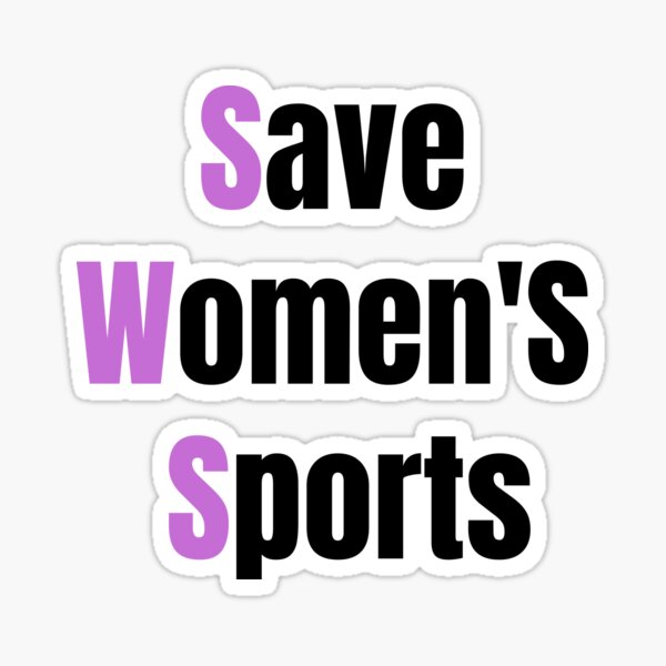 "SAVE WOMENS SPORTS sport lovers" Sticker by HafArts Redbubble