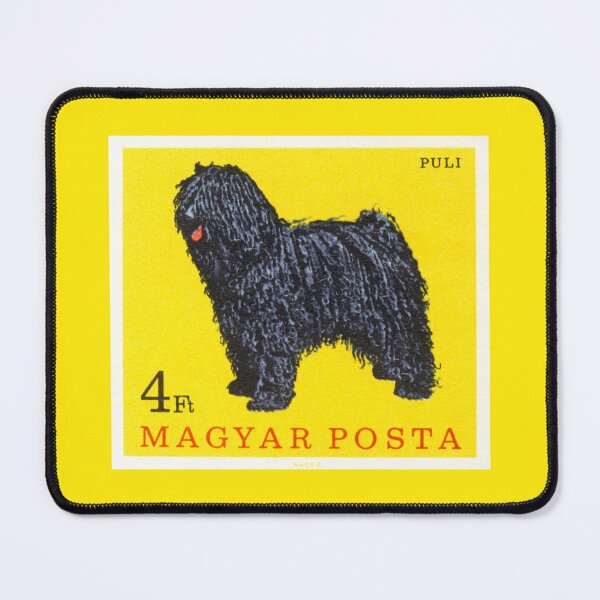 Item preview, Vintage, cute Puli dog postage stamp issued in Hungary, 1967 designed and sold by cutestamps.