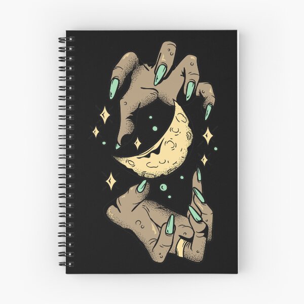 Item preview, Pastel Detailed Lined Bold Spooky Hand And Floating Moon designed and sold by Scopestor.