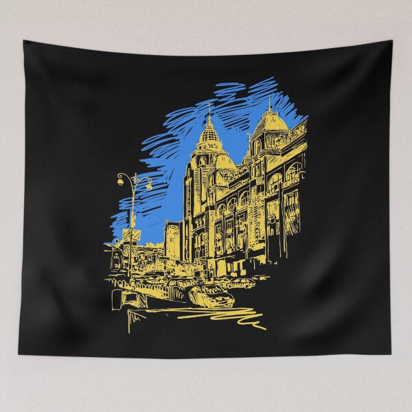Item preview, Pray for Ukrainian peace, Kyiv City, Ukrainian Flag, Russian and Ukrainian  designed and sold by marwan elsaeed.