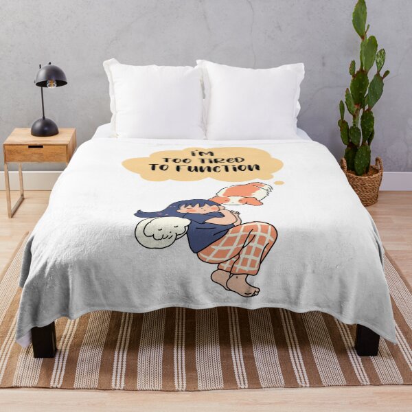 Item preview, I'm too tired to Function - sleeping woman with cat and dog designed and sold by Mechanical-Artt.