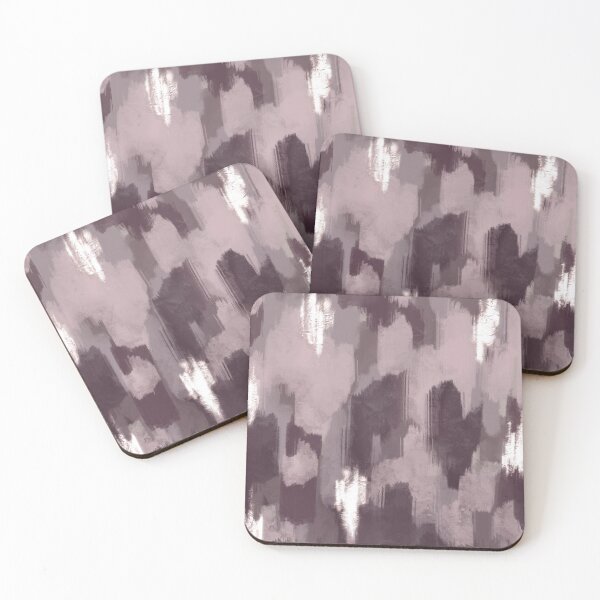 Item preview, Eggplant Purple and Lavender Abstract Ikat Painting designed and sold by Brushedinbold.