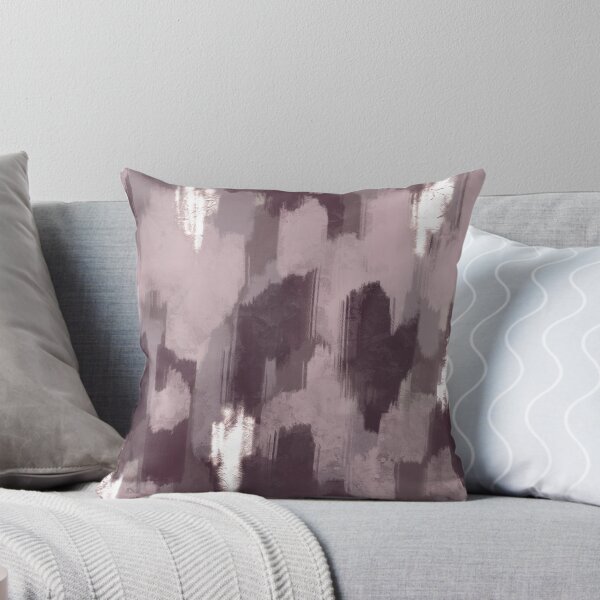Item preview, Eggplant Purple and Lavender Abstract Ikat Painting designed and sold by Brushedinbold.