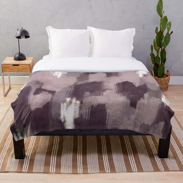 Item preview, Cuadro Ikat Abstracto Morado Berenjena y Lavanda designed and sold by Brushedinbold.