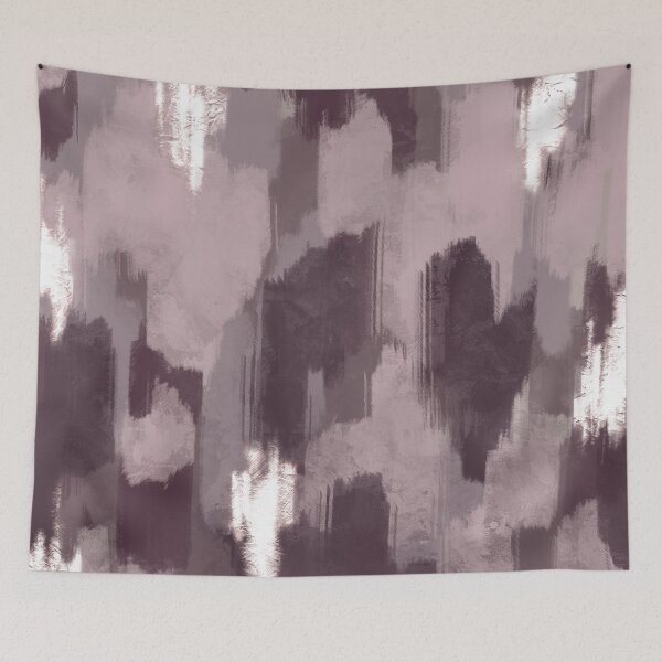Item preview, Eggplant Purple and Lavender Abstract Ikat Painting designed and sold by Brushedinbold.