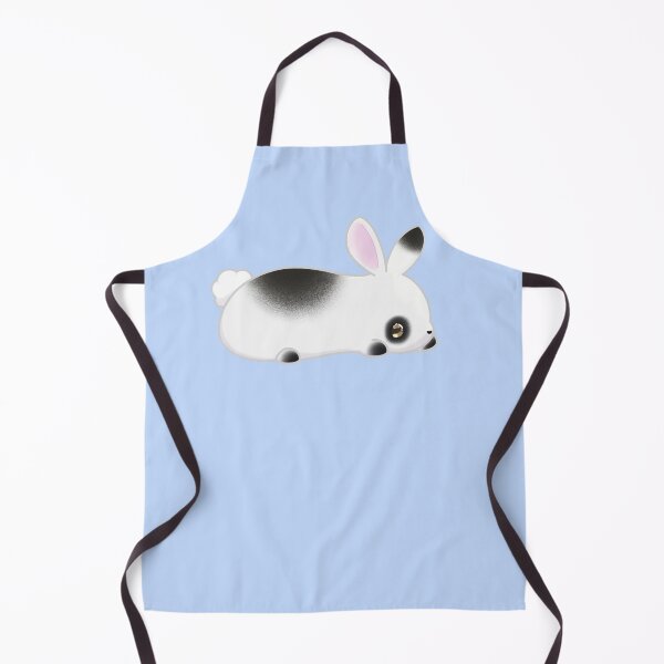 Item preview, White bunny rabbit with black spots designed and sold by MeowMeowsShop.