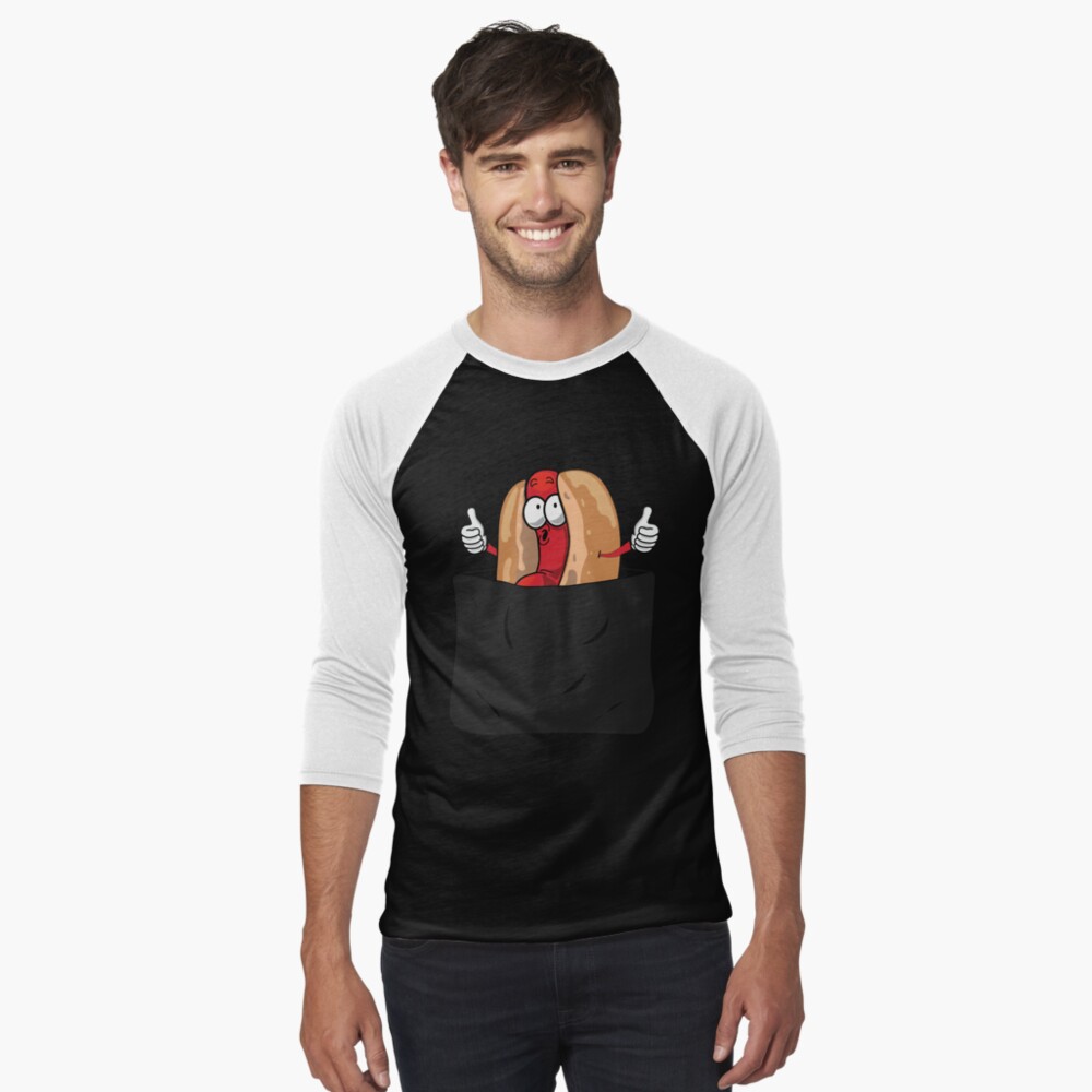 Here for the Hot Dogs Adult Heavyweight Pocket T-shirt Hot 