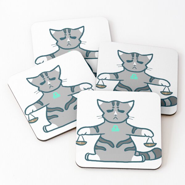 Item preview, Libra Zodiac Cat Sticker designed and sold by DesertPaint.