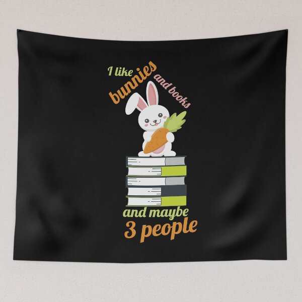 Item preview, Humor Easter Quote I like bunnies and books and maybe 3 ,Cool Introvert Bunny Present,Funny Design Bunnies Books Art Womens And Mens  designed and sold by pedrored369.