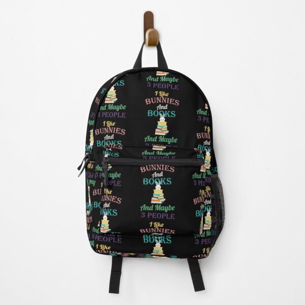 Item preview, Cool Humor Easter Quote ,I like bunnies and books and maybe 3 ,Perfect Introvert Bunny Present,Funny Colorful Design Bunnies Books Art Womens And Mens designed and sold by pedrored369.