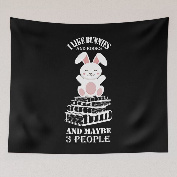 Item preview, Awesome Easter Quote ,I like bunnies and books and maybe 3 ,Perfect Great Idea Introvert Bunny Present,Funny Design Bunnies Books Art Womens And Mens  designed and sold by pedrored369.